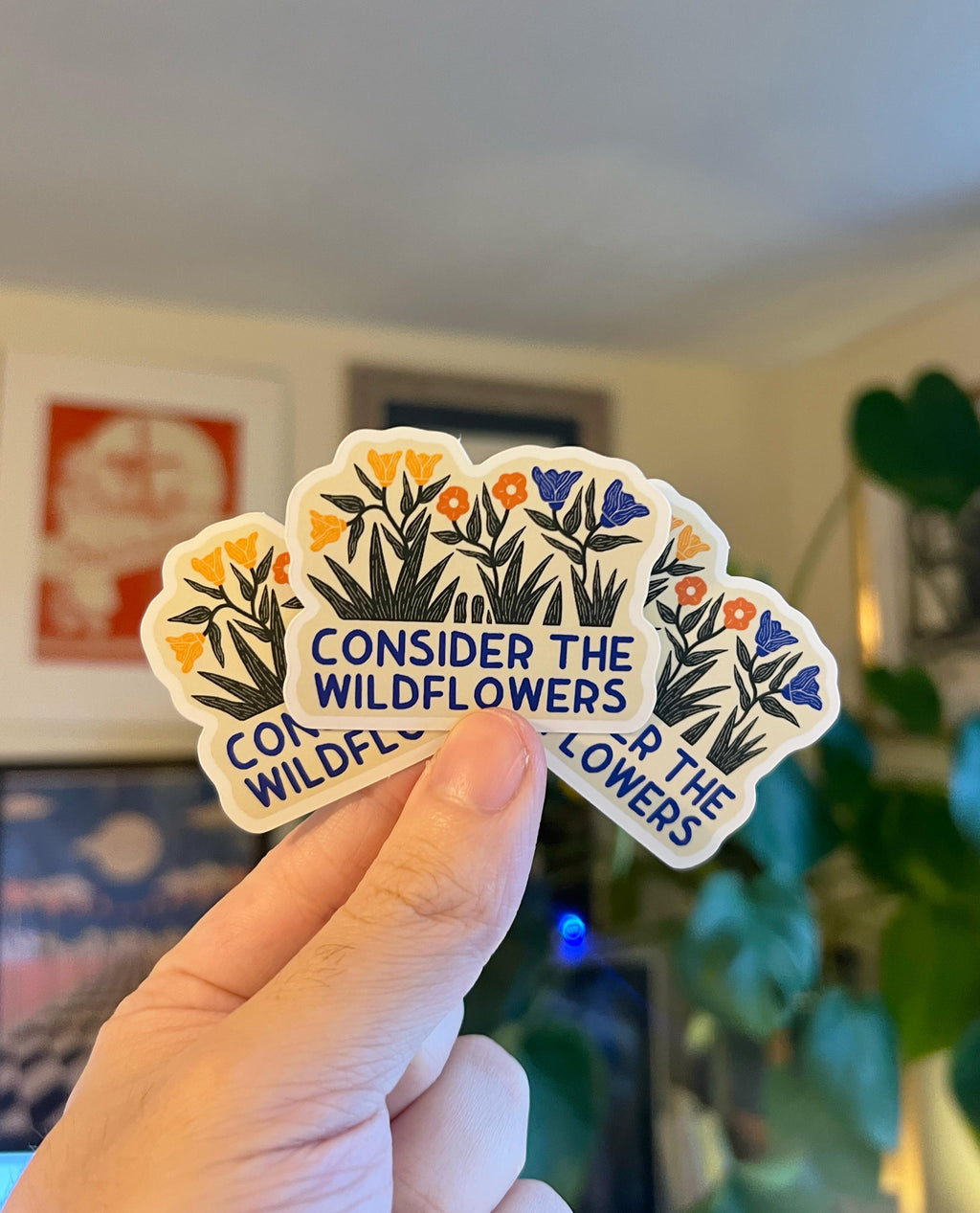 Consider the Wildflowers Christian Bible Verse Sticker