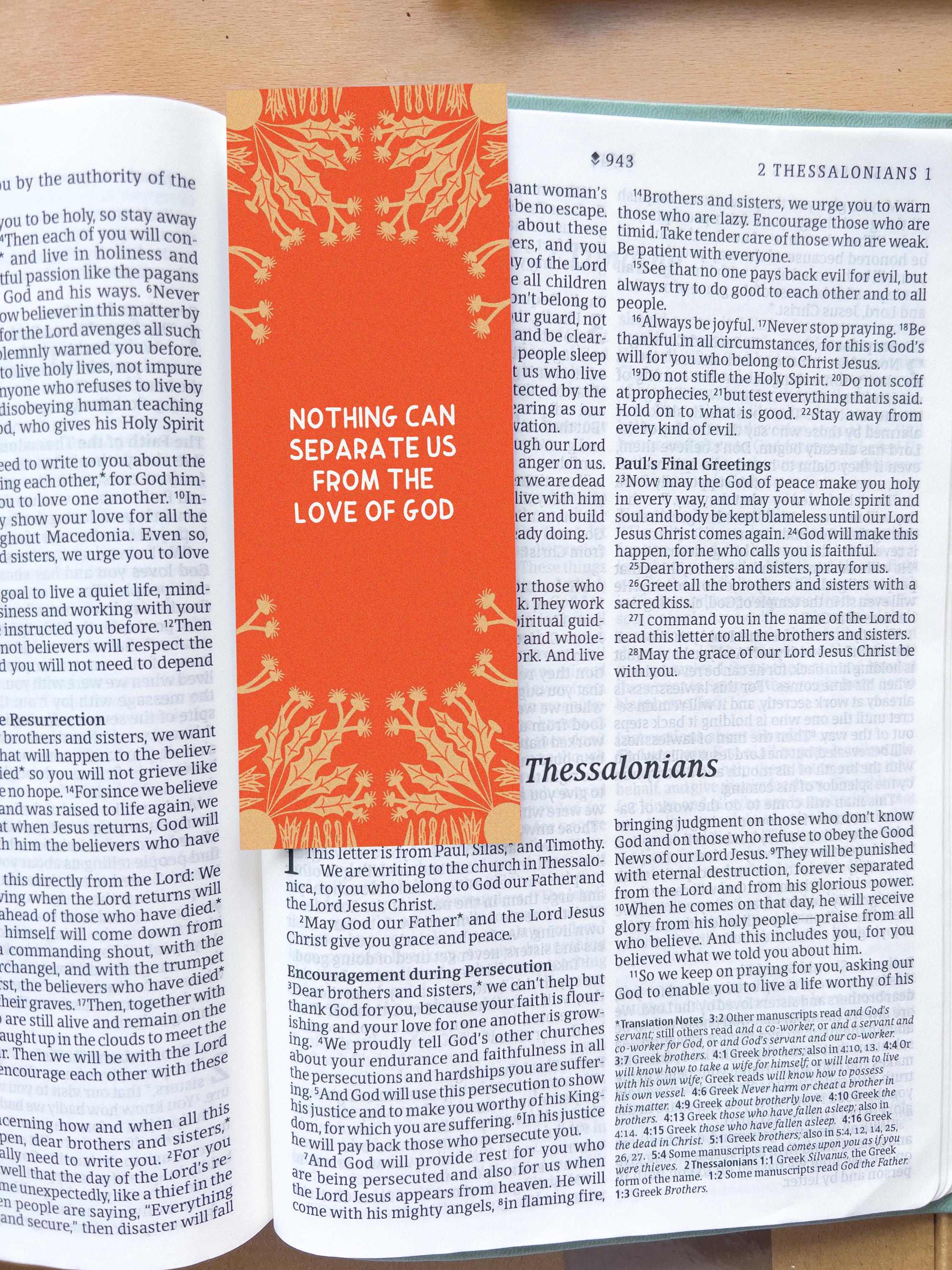 Nothing can seperate us from the love of God Bookmark