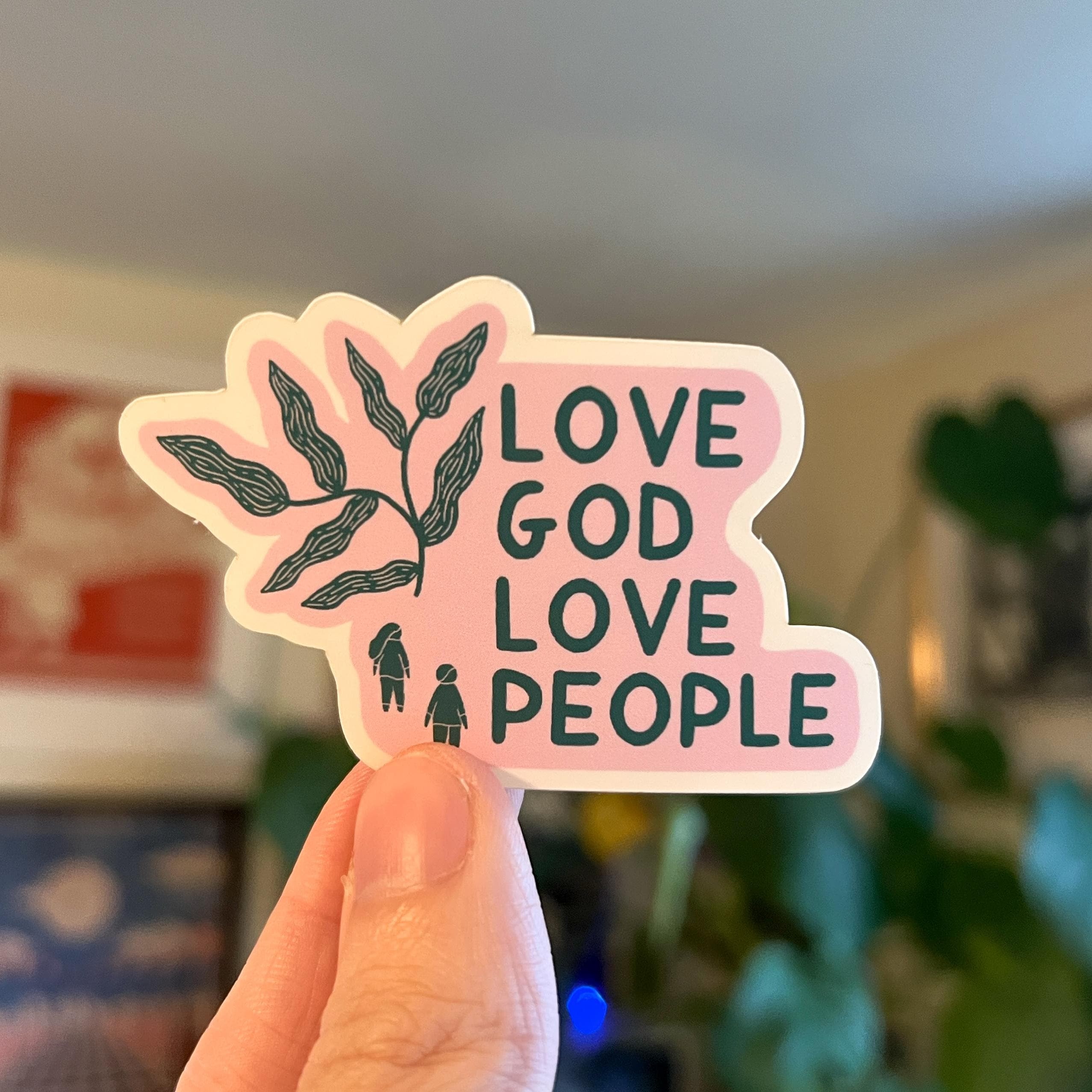 Love God Love People Vinyl Christian Sticker