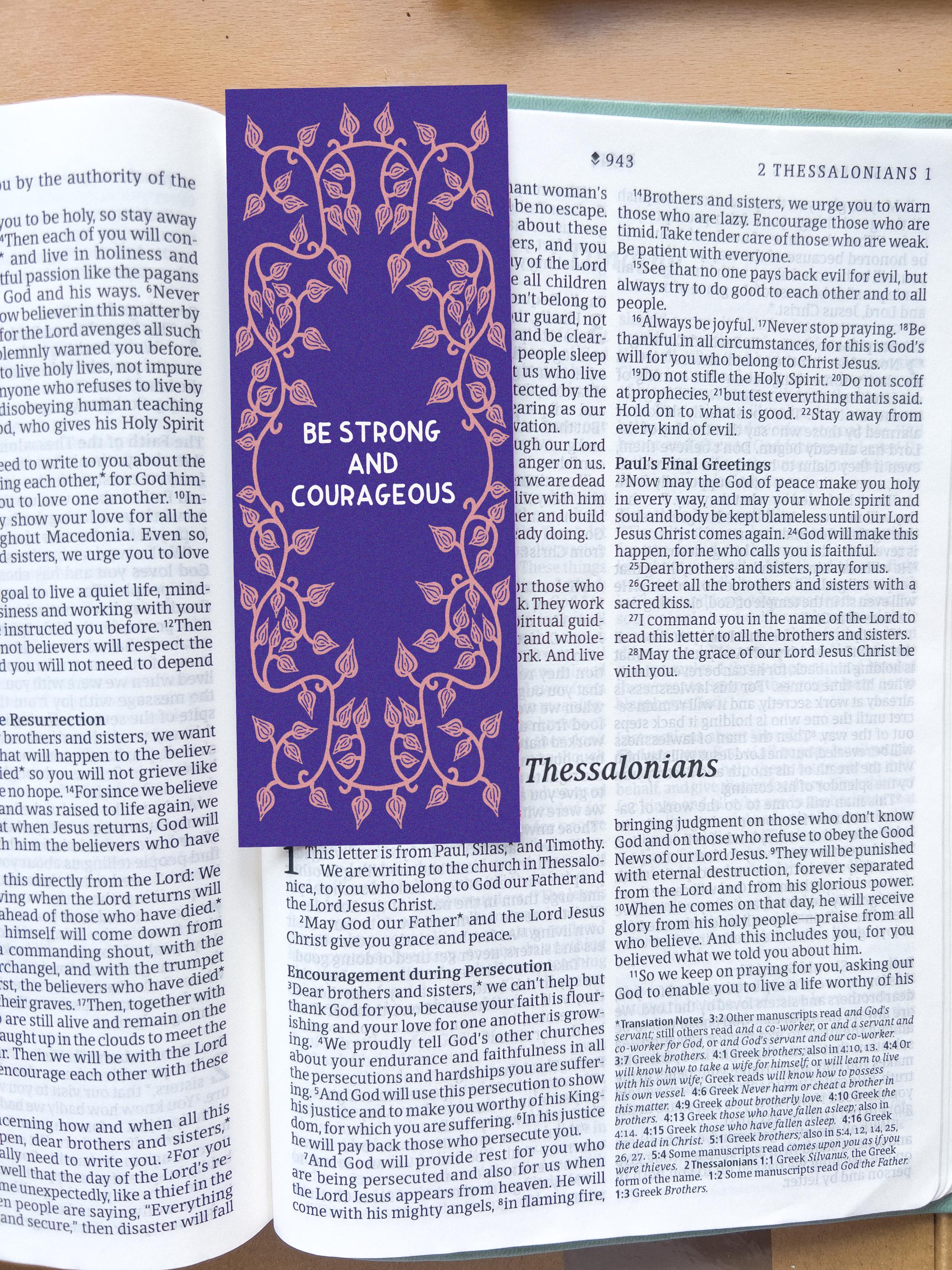 Be Strong and Courageous Bookmark