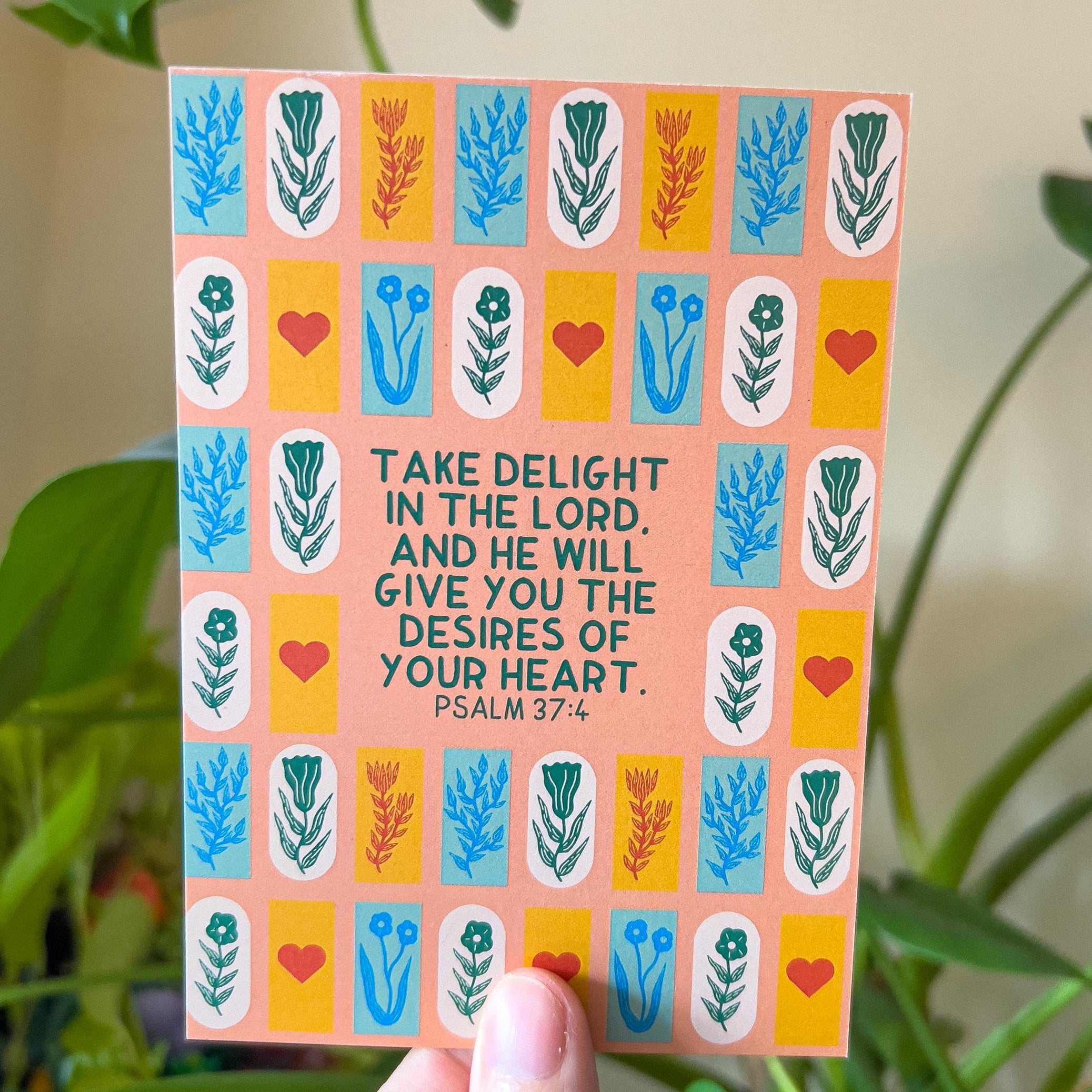 Psalm 37:4 Postcard