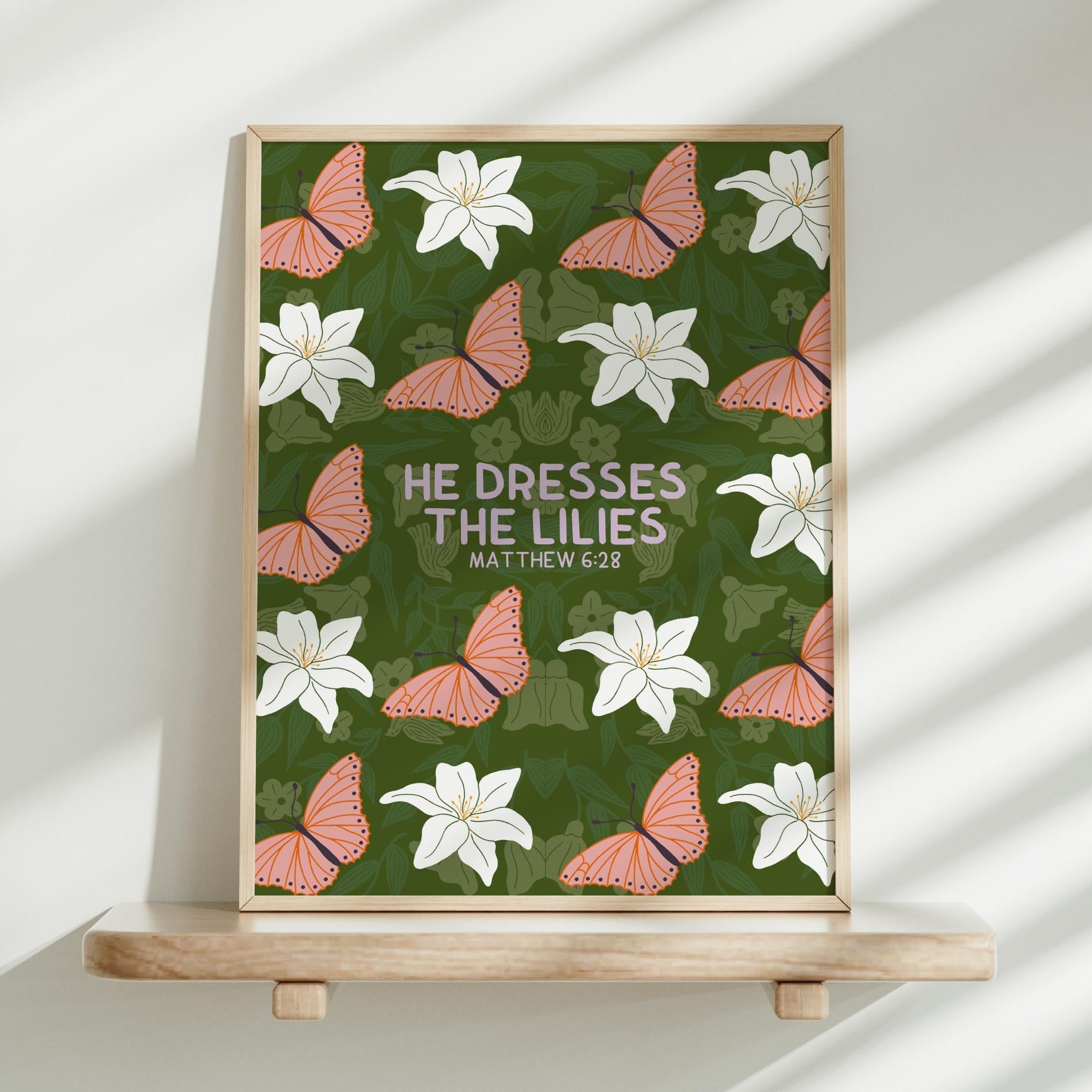 He dresses the lilies Print