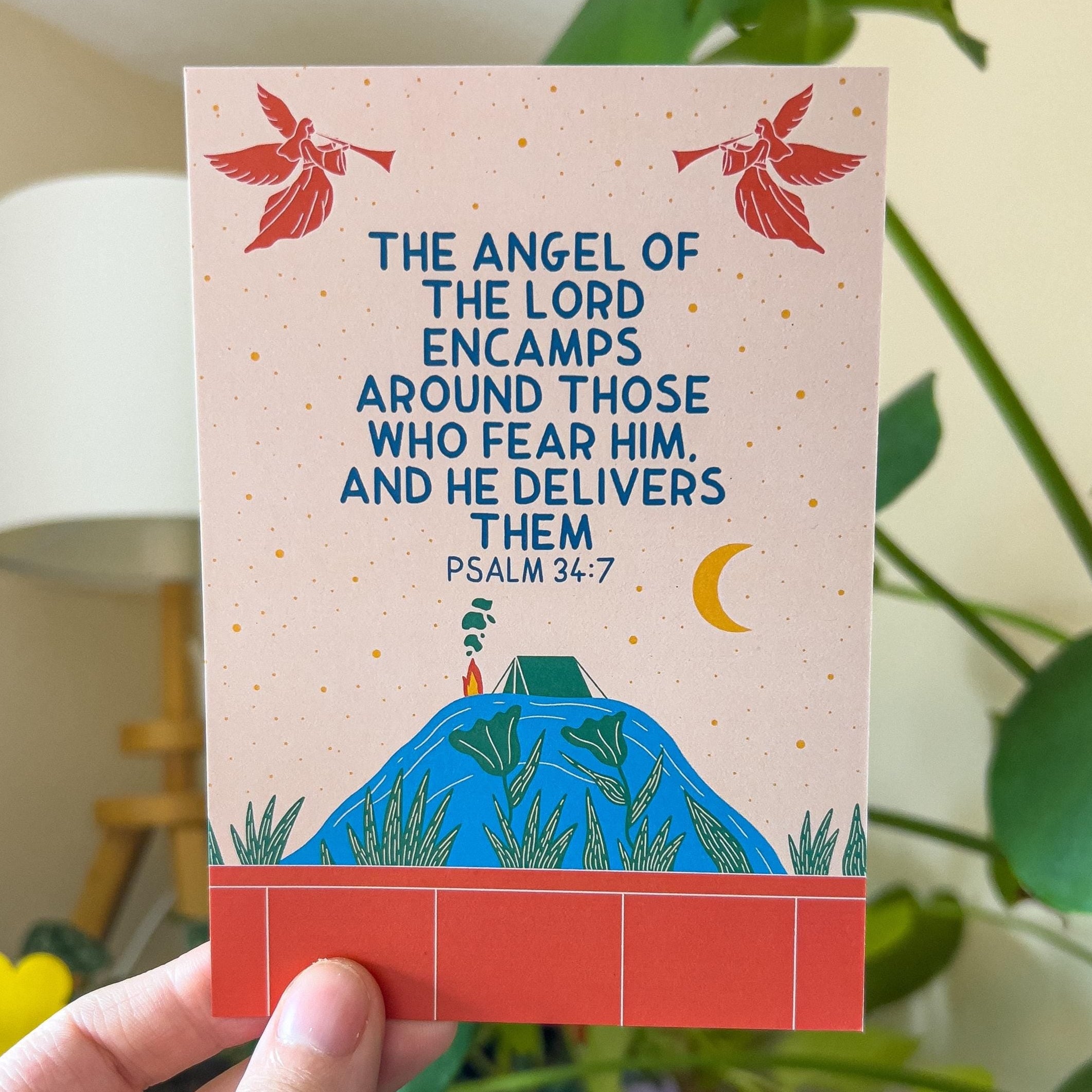 Psalm 34:7 Postcard
