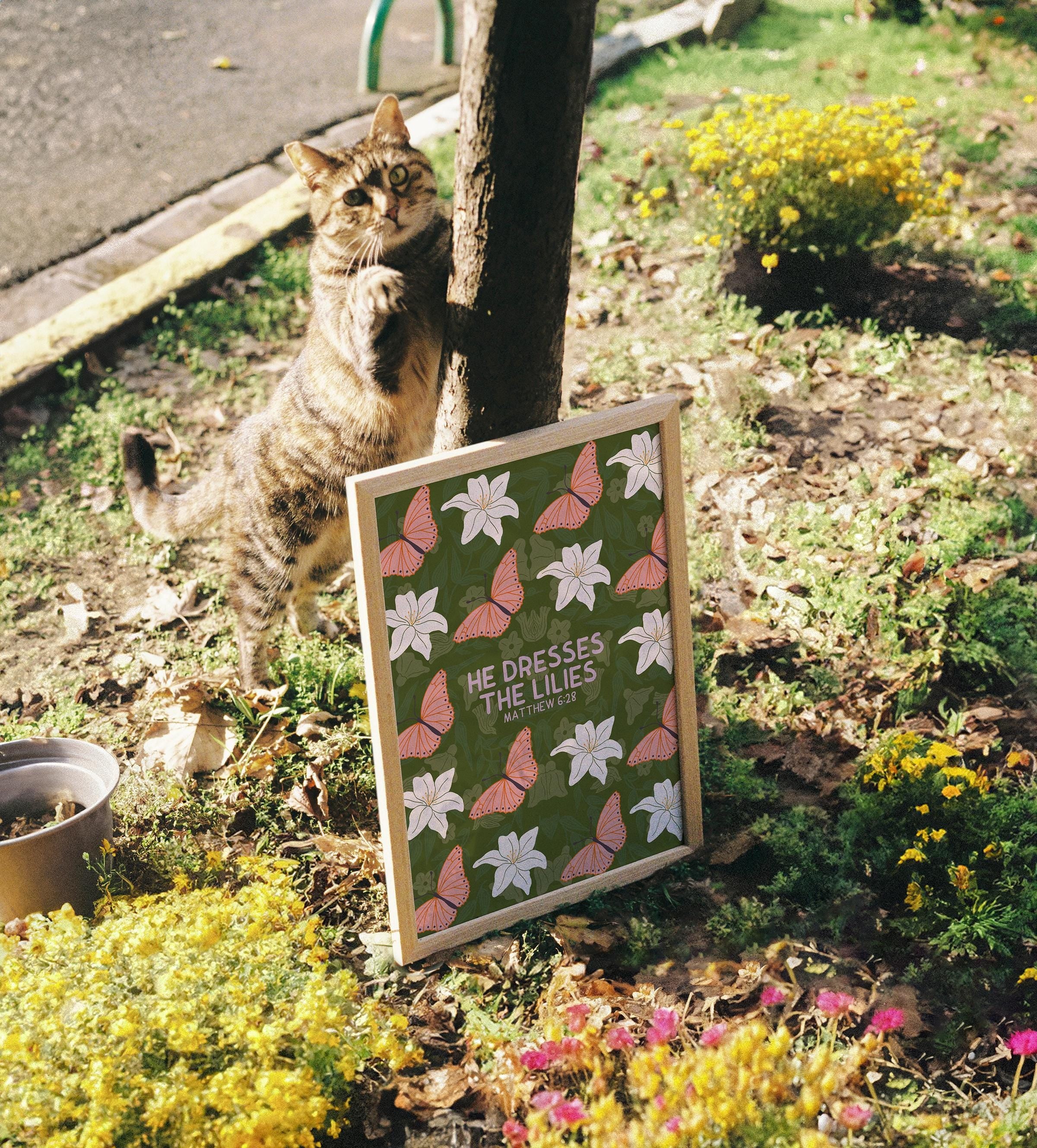 He dresses the lilies Print