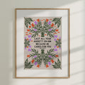 Cast all your anxiety on him because he cares for you Print