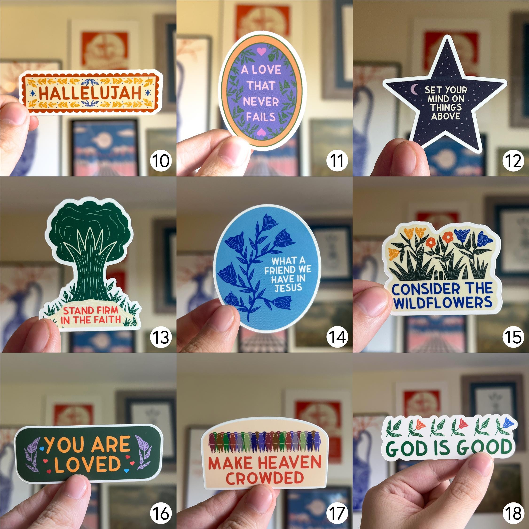 4, 5 or 6 Sticker Pack