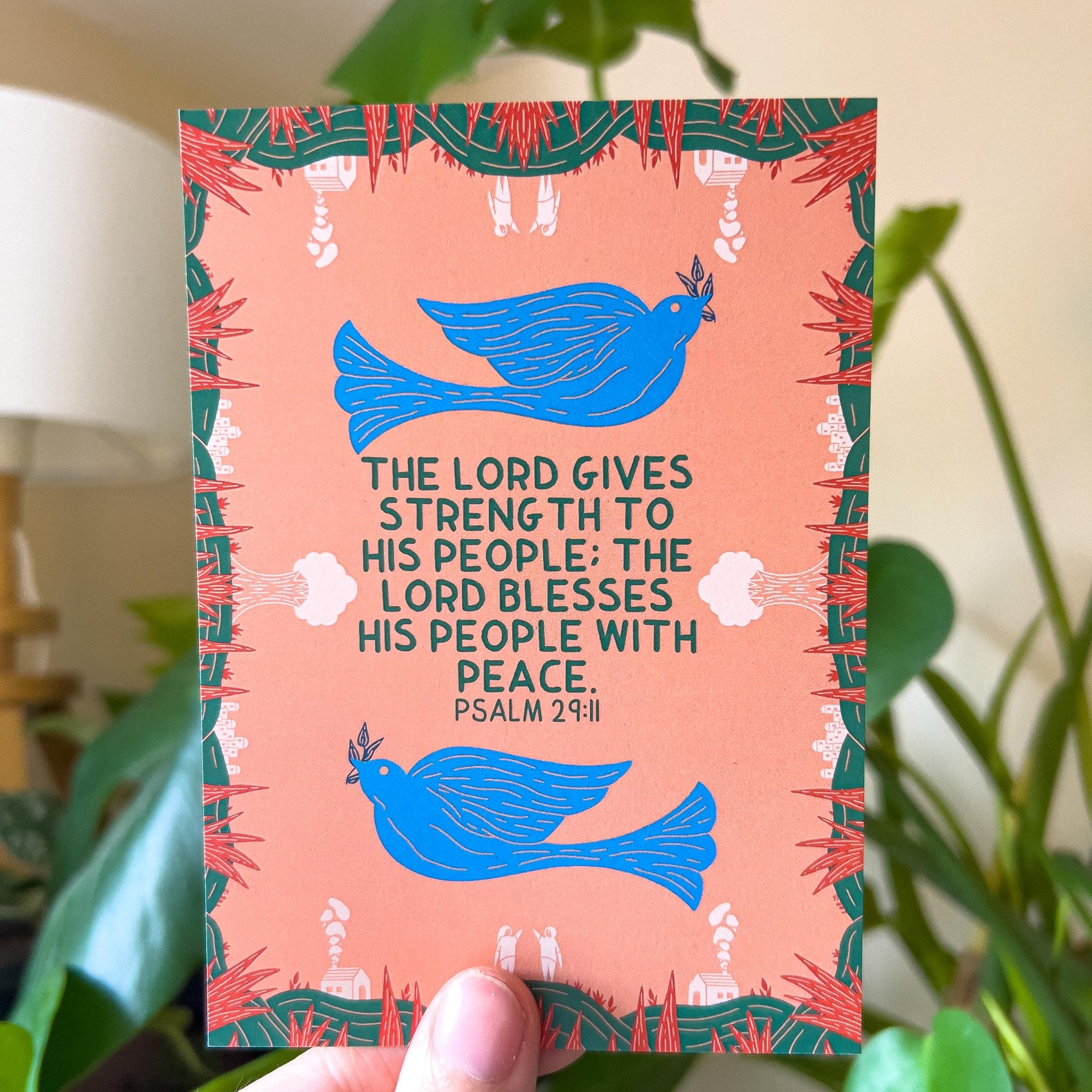Psalm 29:11 Postcard