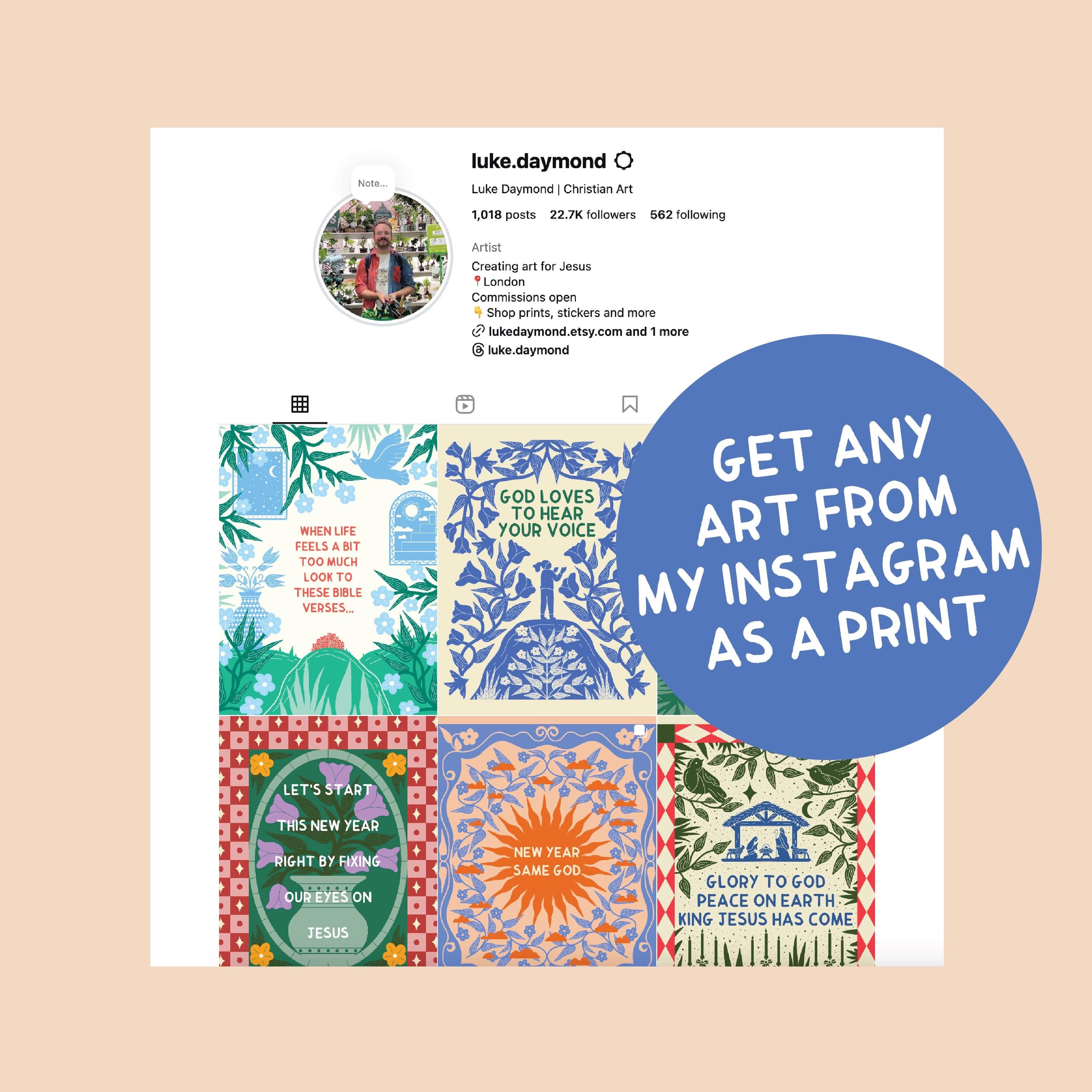 Bible verse art prints from my Instagram