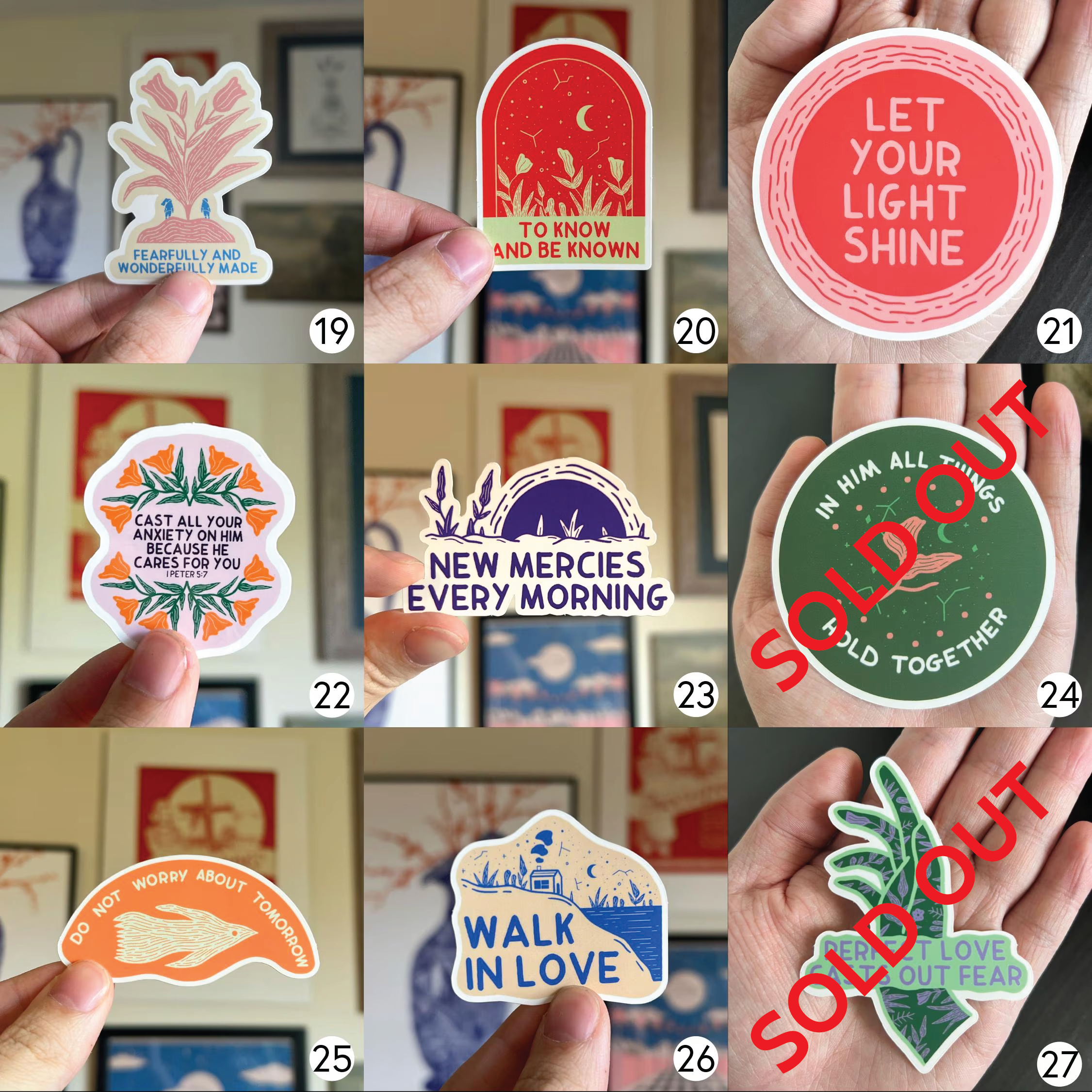 4, 5 or 6 Sticker Pack