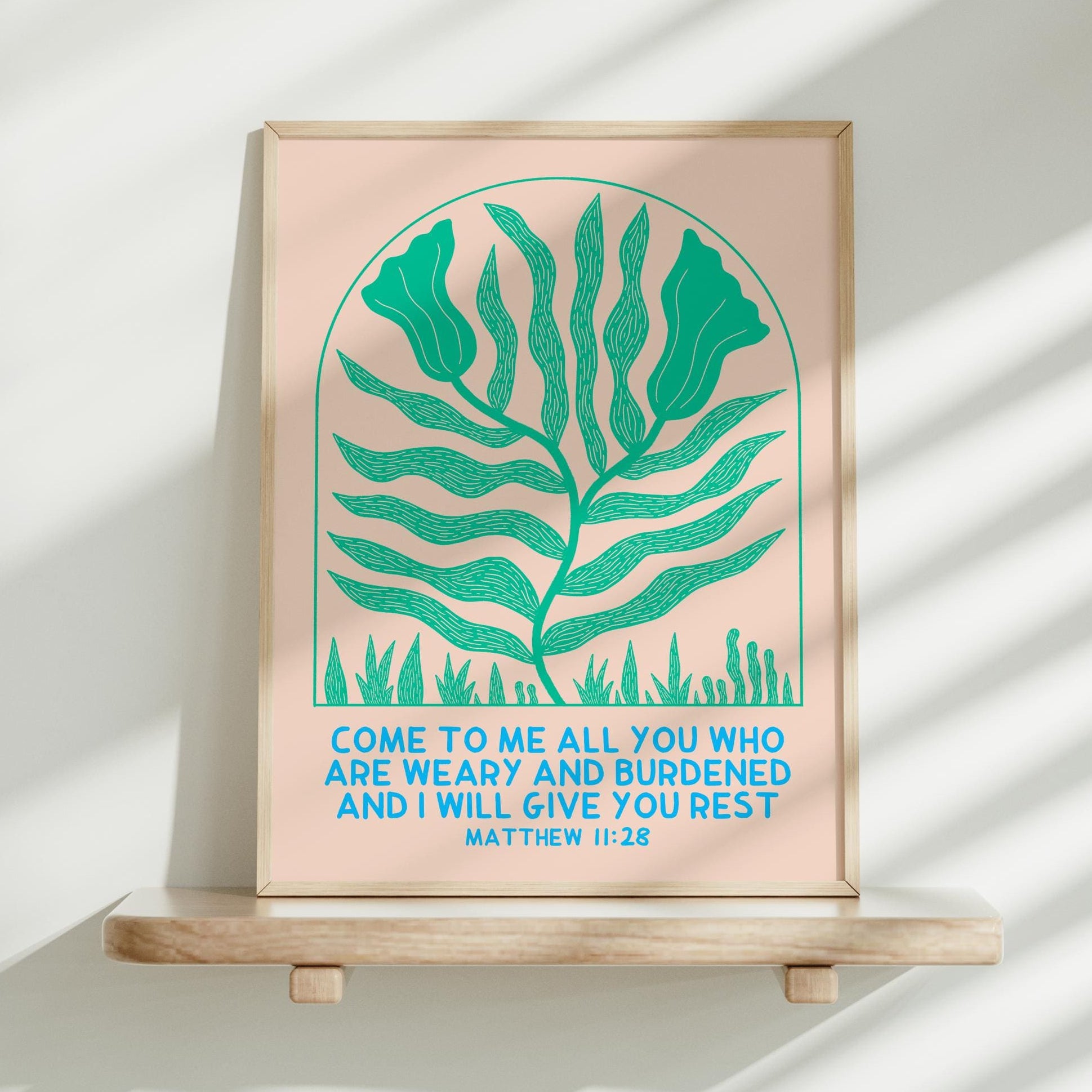 Come to me, all you who are weary and burdened, and I will give you rest Print