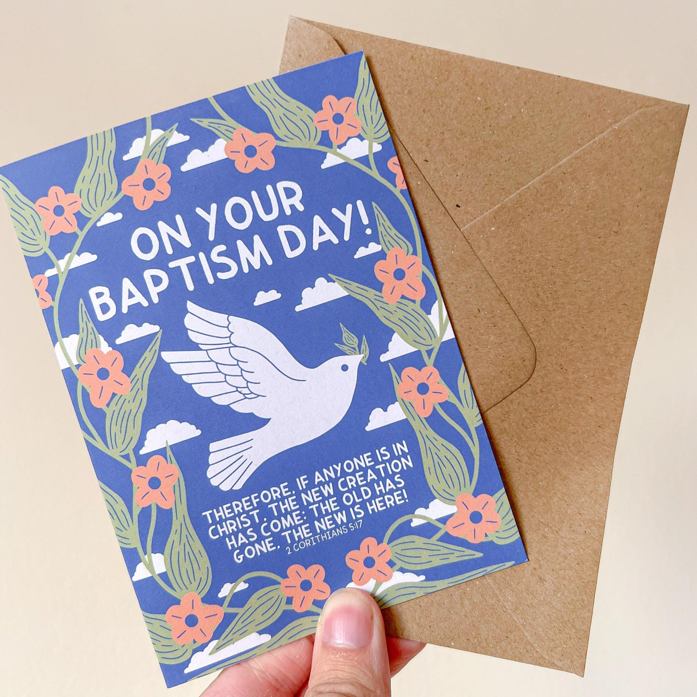 On your baptism day Baptism Card