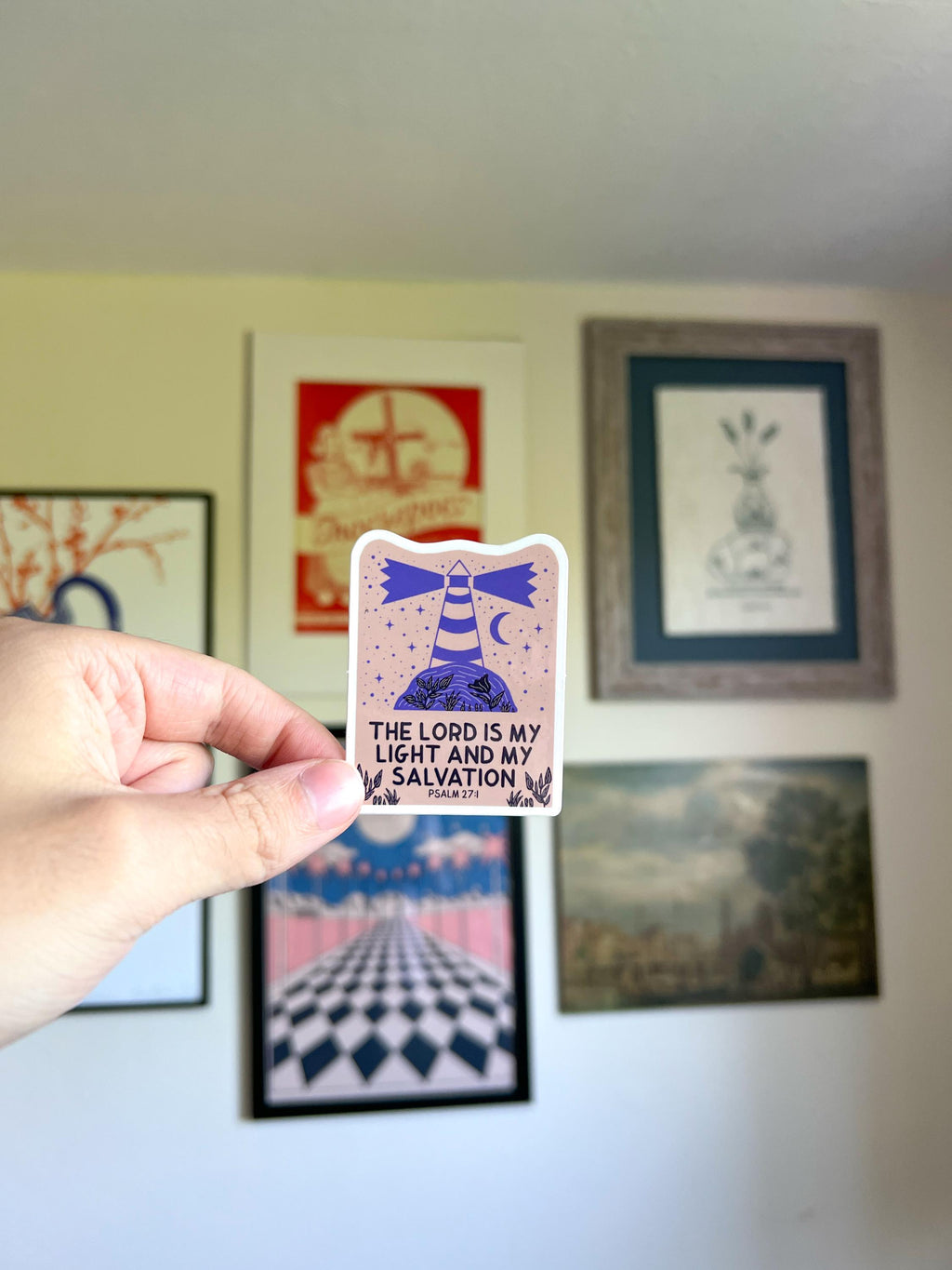 The Lord is my light and my salvation Sticker