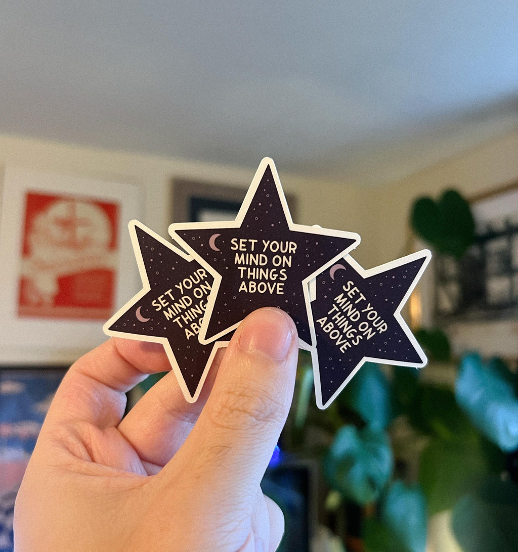Set your mind on things above Sticker