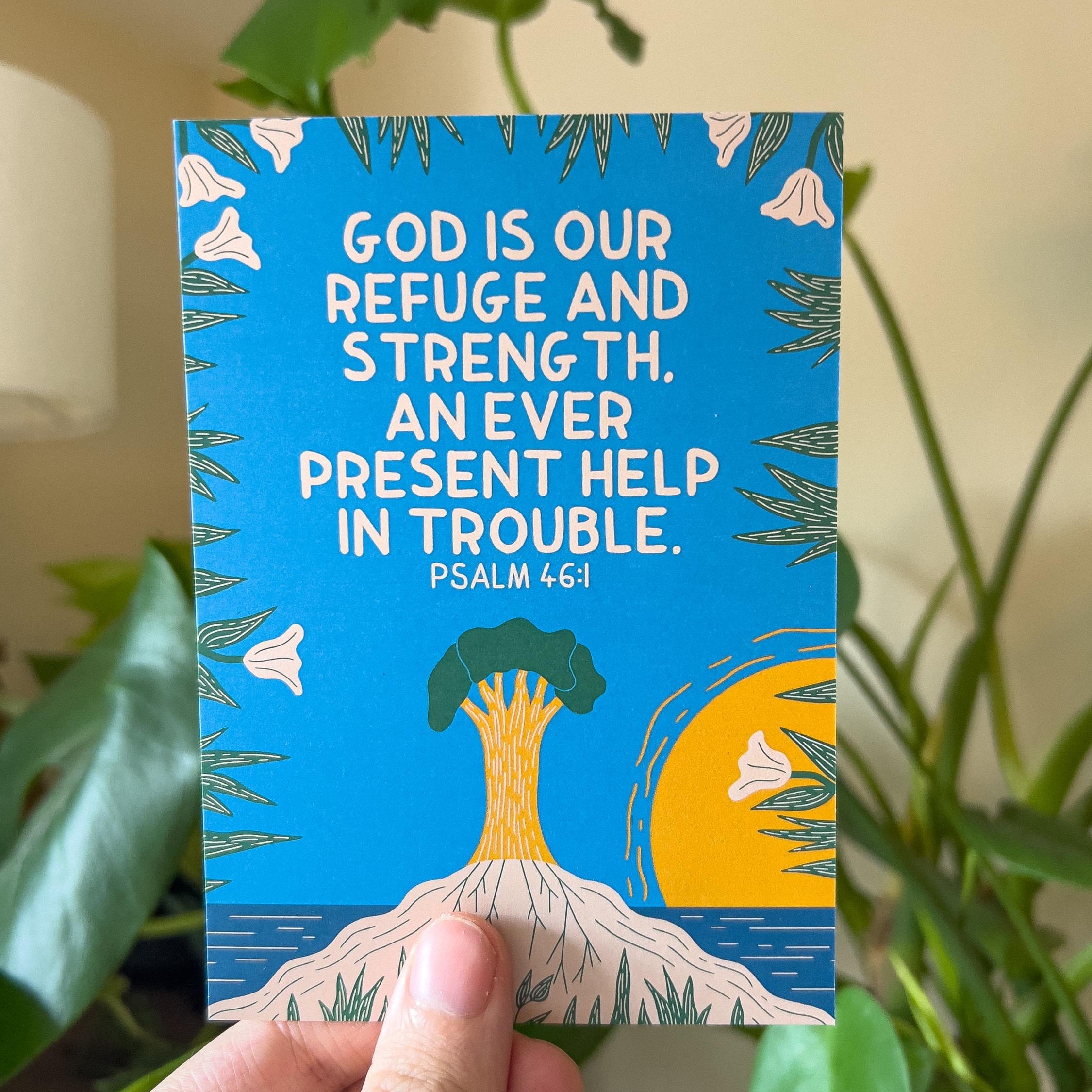 Psalm 46:1 Postcard