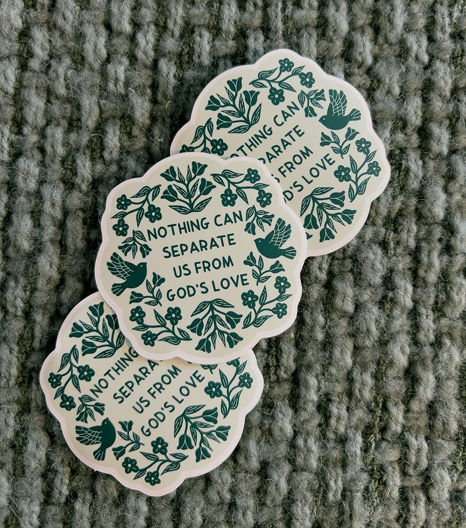 Nothing can separate us from the love of God Sticker